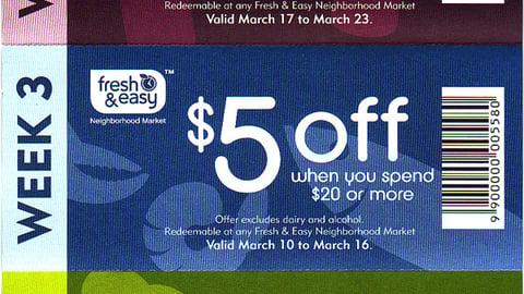 Fresh & Easy Coupon Handout