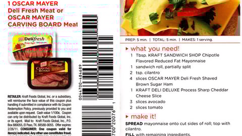 Kraft Kroger 'Sandwich Place' Take-One