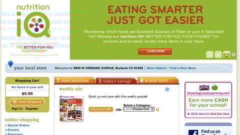 Albertsons 'Nutrition iQ' Leaderboard Ad
