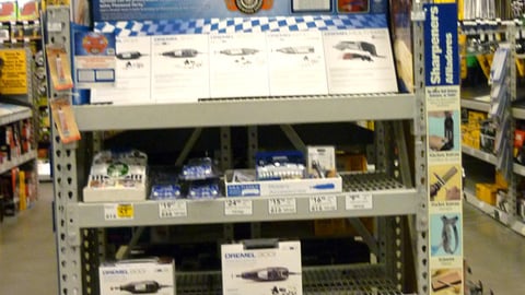 Lowe's Dremel 'Built for Speed' Endcap