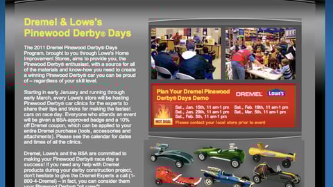 Dremel "Derby Days" Website