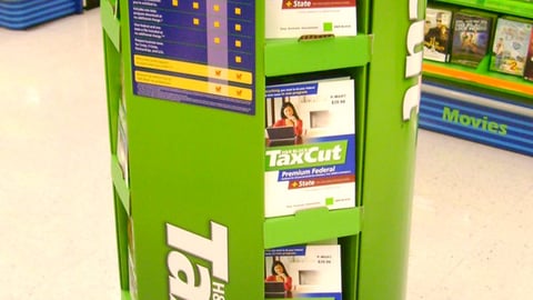 H&R Block TaxCut Circular Floorstand