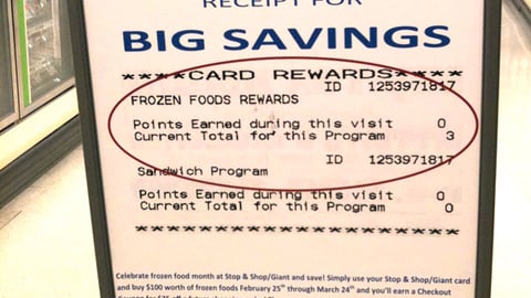 Stop & Shop 'Frozen Food Month' Stanchion Sign