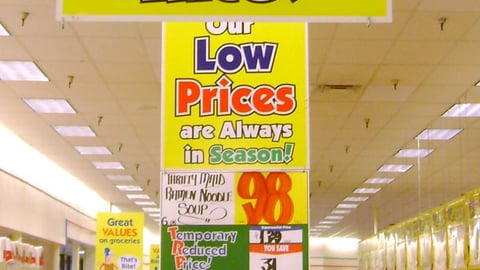 SaveRite Ceiling Signage