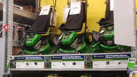 Lowe's John Deere Lawnmower Merchandising