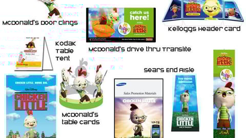 'Chicken Little' P-O-P Materials