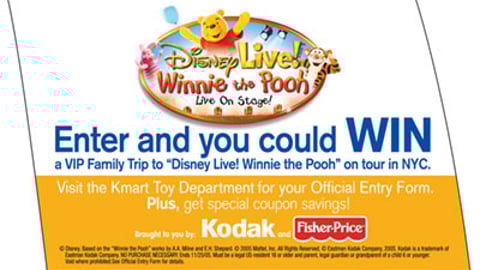 Kmart Winnie the Pooh Counter Card