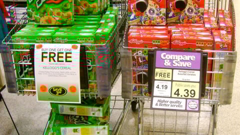 Publix "Compare & Save" Cereal Carts