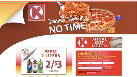 Circle K 'Dinner In No Time' Home Page Ad