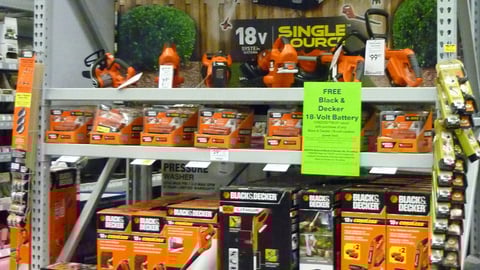 Lowe's Black & Decker 'Go Cordless' Endcap