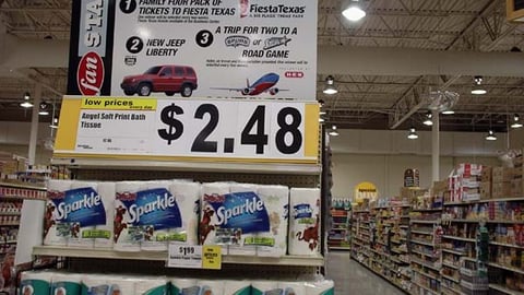 H-E-B Fan Stand Endcap