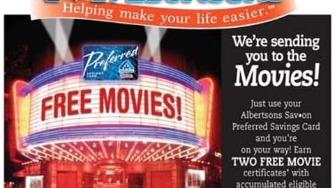 Albertsons Free Movie Tickets Feature