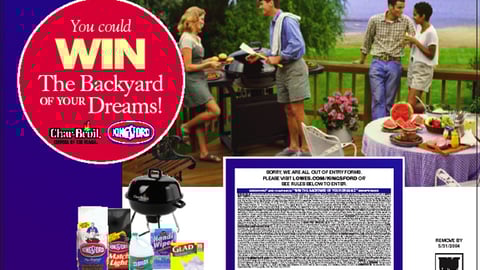 Lowe's - Kingsford - Char-Broil Sweepstakes Pallet Sign