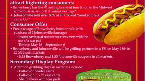 Johnsonville/George Weston Bakeries Sell Sheet