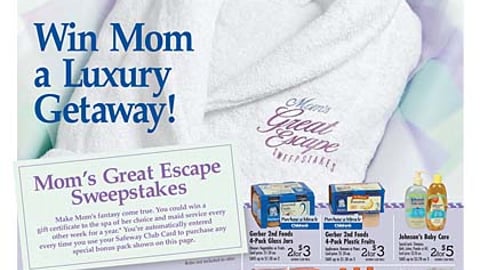 Safeway Mom's Great Escape Sweepstakes Feature