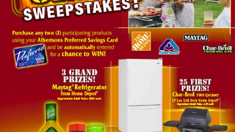 Albertsons/Unilever Sweepstakes Banner