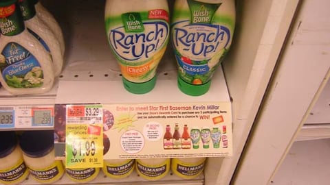 Shaw's/Unilever Shelf Sign