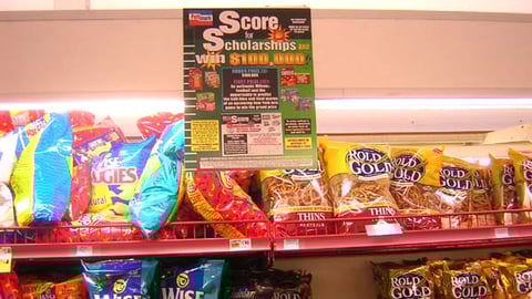 Pathmark "Score for Scholarships" Sign