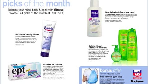 Rite Aid 'Fitness' "Pick of the Month" Advertorial
