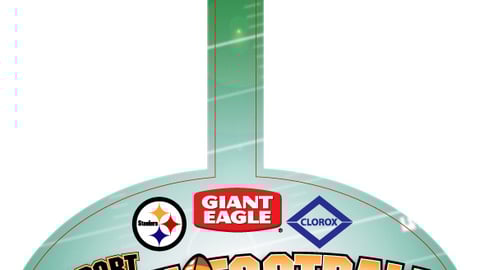 Giant Eagle/Clorox Youth Football Shelf Sign