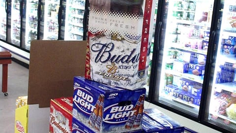 Budweiser Case Stacker Display