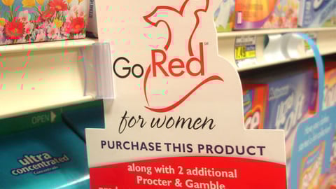 Albertsons/P&G 'Go Red' Shelf Tag