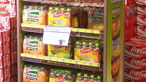 Tropicana/Lipton Semi-Permanent Floorstand