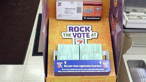 7-Eleven/Dr Pepper 'Rock the Vote' Display