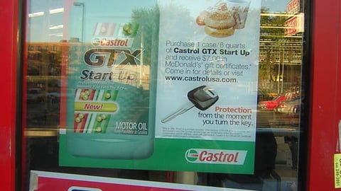 Castrol Window Cling
