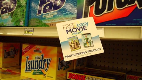 Albertsons 'Free & Easy Movie' Shelf Sign