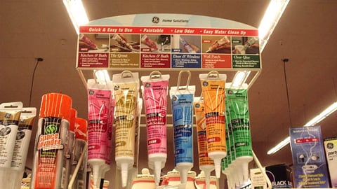 GE Caulking Shelf Display