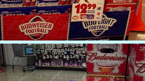 Smith's Budweiser Endcap