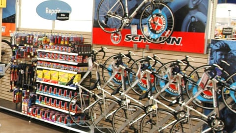 Wal-Mart Bike Slatwall Display