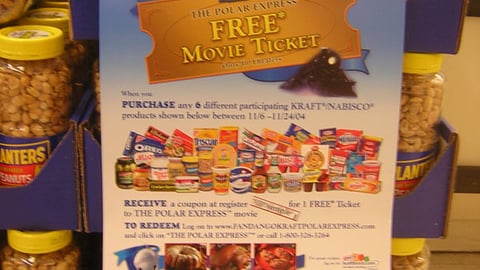 A&P/Kraft 'Polar Express' Sign
