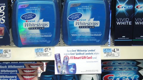 Kmart/Crest Whitestrips Sign