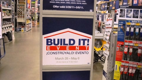 Lowe's 'Build It' Stanchion Sign