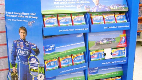 Claritin Wal-Mart NASCAR Pallet Display