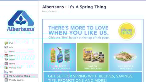 Albertsons 'Spring Thing' Facebook Page