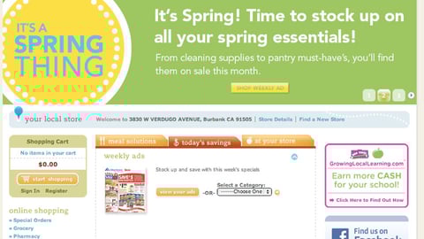 Albertsons 'Spring Thing' Leaderboard Ad
