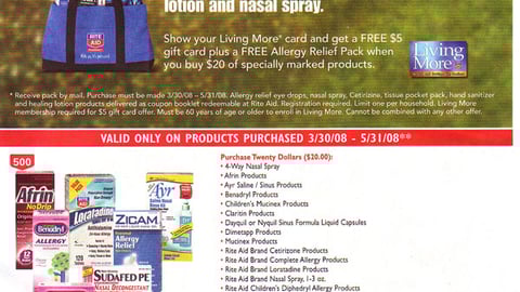 Rite Aid Allergy Relief Pack Ad