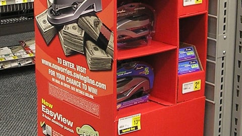 Swingline Sweepstakes Quarter-Pallet Display