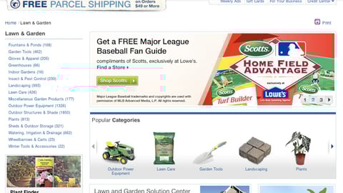 Lowe's Scotts 'Fan Guide' Banner Ad