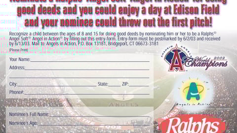 Angel Soft/Ralphs 'Angel in Action' Entry Form