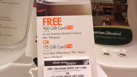 Home Depot Spring Promotional Sign