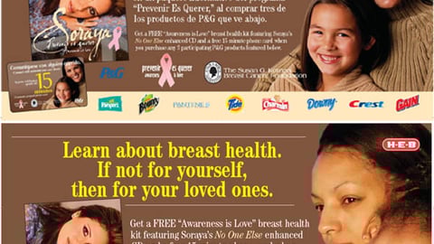 P&G/H-E-B Breast Health Case Cards