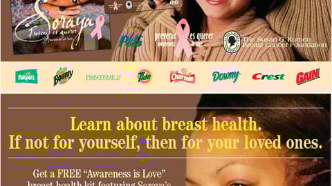 P&G/H-E-B Breast Health Header Cards