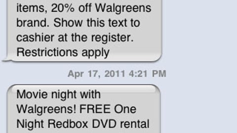 Walgreens Text Messages