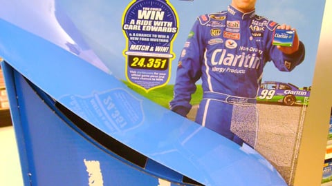 Claritin NASCAR Game Header