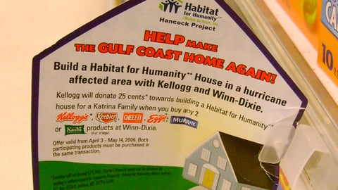 Winn-Dixie/Kellogg 'Habitat" Shelf Tag