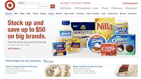 Target Kraft Online Coupon Feature